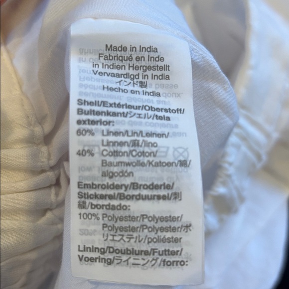 J. Crew White Skirt with Navy Floral Embroidery - Picture 5 of 6